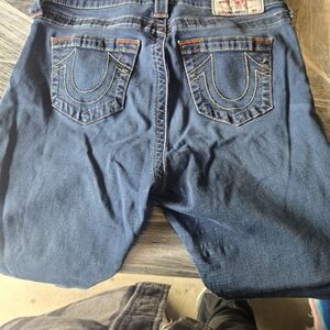 True Religion Women's Blue Ankle Jeans